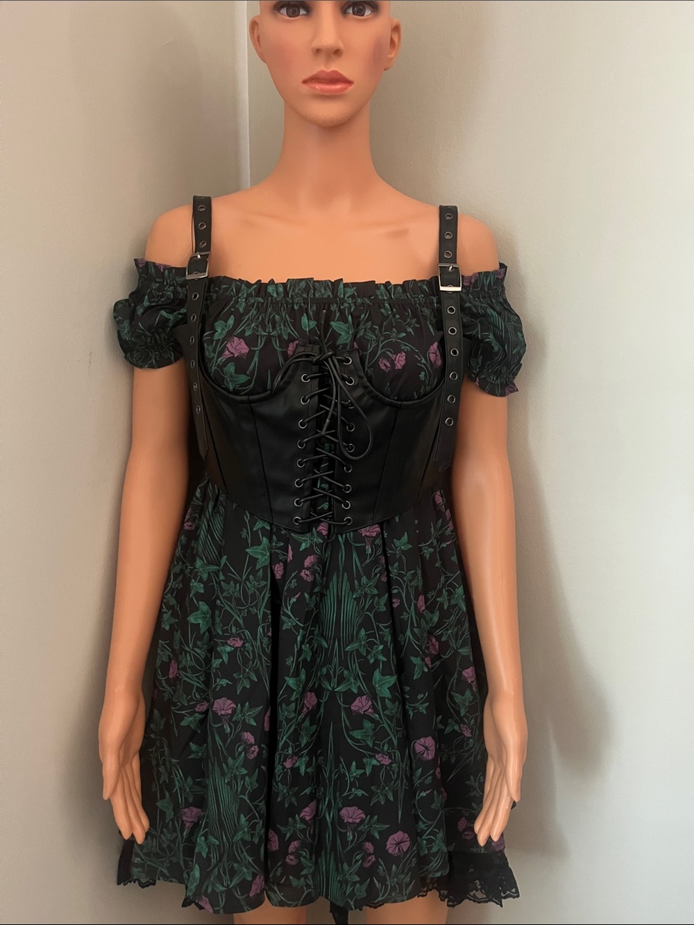 ‼️NWT‼️Rare‼️Dolls Kill X Widow Herbal Magic Mini Corset Dress Size XXS